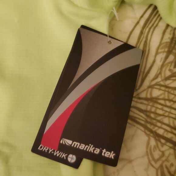 Marika Tek Long Sleeve Running Top Safety Green - Picture 5 of 11